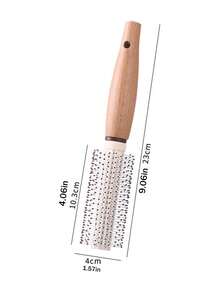 4 peças/Conjunto Escova de Cabelo com Cabo de Madeira, Incluindo Escova de Modelagem, Pente de Corte, Escova Modeladora, Escova com Almofada e Escova de Massagem, Adequado para Diversos Penteados, Ferramentas e Acessórios Essenciais de Cuidados com os Cabelos para Mulheres e Meninas, Ideal para Salões e Viagens - Multicolorido - Visão 15