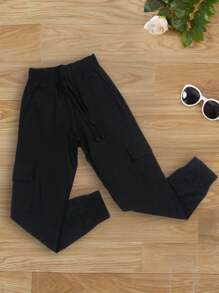 Calça Joguer Cargo Infantil Para Meninas Jovens