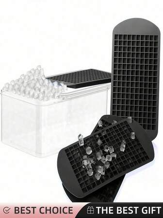 2 pièces Bac à glaçons en silicone de couleur optionnelle avec 160 mini-glaçons et moule à libération facile pour glace concassée et sable de glace