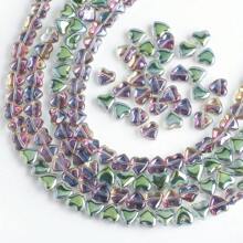 50pcs 8mm Side Drilled Glass Heart/Butterfly Beads For DIY Jewelry Making, Can Be Used For Necklaces, Bracelets, Earrings, Belts, Headpieces, Shoes, Phone And Key Chains, Etc.