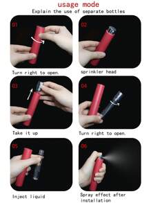1 st. 0,34 oz snoepkleurige draaibare compacte parfumfles - draagbare navulbare spray, geschikt voor reizen en dagelijks gebruik, geurloze ABS-kunststof dispenser, meerdere kleuren beschikbaar, perfect cadeau voor geliefden