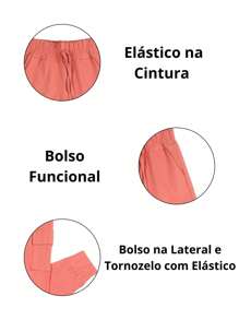 Calça Joguer Cargo Infantil Para Meninas Jovens