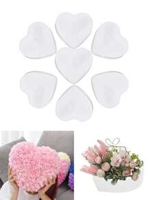 1/4 piezas Forma de corazón blanca de espuma - Es muy adecuada para bodas, cumpleaños y hornear de forma creativa, y se puede usar como material para manualidades. Para decoraciones de boda, decoración del hogar, decoración de la sala de estar, arreglos florales artificiales y frescos, varios proyectos de manualidades para el hogar y decoraciones artísticas. Es aplicable para decoraciones en el Día de San Valentín, el Día de la Madre, el Día del Padre y las ceremonias de graduación. Regalo