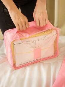 6 Stück Set in kleiner Größe, buchstabenförmige wasserdichte Reise-Aufbewahrungstaschen, Reise-Aufbewahrungstaschensätze, Packtaschen-Set, Reisegepäckorganizer, Koffer-Aufbewahrungstaschen Reisezubehör, vielseitig einsetzbare, leichte Aufbewahrungstaschen, staubdichter Reisetasche, Reise-Aufbewahrungstaschen multi-funktionale Kleidersortierungspakete, Reise-Packkompressionstaschen, für Zuhause und Reisen