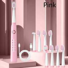 The Perfect Valentine's Day Gift For Teenagers, Smart High Quality Vibrating Electric Toothbrush Black - 黑色 - 查看 4