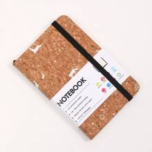 New A6 Wood Grain Binding Notebook With Elastic Band, Hard Cover Suitable For Students And Office Workers, Ideal Office Stationery And Supplies Notebook, Suitable For Note-Taking And Organization.
