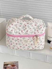 1buc/set Geantă de machiaj cu imprimeu drăguț Bunny&Bow Geantă cosmetică Geantă pentru machiaj Geantă pentru machiaj Organizator cosmetică Husă pentru machiaj Geantă pentru machiaj Geantă pentru îngrijirea pielii Fermoar Geantă de depozitare multifuncțională pentru îngrijirea pielii, cosmetice, perie, cremă de mâini, ruj, ulei de buze, monedă, articole mobile de machiaj, set de bijuterii, set de bijuterii Essentials Cruise Essentials Dorm Essentials Cadouri pentru prieteni Cadouri pentru profesori Cadouri pentru ziua de nastere Cadouri pentru domnisoara de onoare Cadouri pentru mama