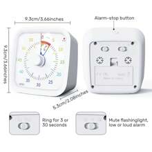 60 Minute Visual Timer With Night Light, Rainbow Disc With Protective Cover Drop Resistant Countdown Timer For Study, Office, Yoga Fitness, Etc. Silent Timer