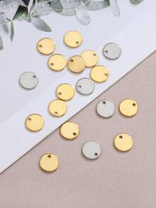 20pcs Stainless Steel Blank Round Pendant, Suitable For DIY Jewelry Making Including Necklace, Bracelet, Earring - Round Pendant - View 7