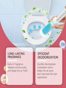 4pcs/Box Floral/Printed Toilet Cleaning Gel, Bathroom Freshener Deodorizer, Powerful Adhesive, Suitable For Bathroom