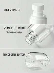 3 Pieces Set - Ultra-Fine Mist Spray Bottle, Small Spray Bottle Alcohol Atomizer, Three Sizes (30ml/60ml/100ml) There Is Always One Suitable For You, Reusable Fine Mist Spray For Cleaning, Spraying, Makeup And Skin Care, Light Beige Care, Fragrance-Free Nourishment - Multiple Colors - Travel Accessories