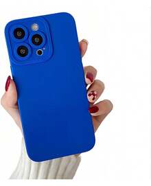 Funda para teléfono, silicona líquida premium, protección completa contra caídas y arañazos de grado militar, suave y resistente a golpes (Blanco, para phone 6) 1 unidad - Azul Marino - Ver 2