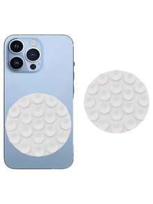 1pc Silicone Round Suction Cup Phone Case - Silicone Sticky Phone Grip With Suction Cup, Accessories For Phone, Suitable For Selfie And Video Recording - Multicolor - View 6