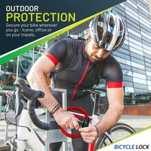 1pc Bicycle Lock With Key, Blue, Green, And Red Similar To Bicycle Cable Lock, Used To Protect Your Bicycle Accessories, Length 60cm/23.6 Inches