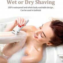 Electric Epilator Razor Beard Hair Removal Women's Shaving Machines Portable Female Hair Trimmer LCD - White - View 5