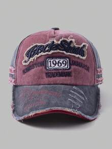 1pc Unisex Vintage Distressed Washed Ripped Casual Baseball Cap, Suitable For Daily Commute - Grey - View 15