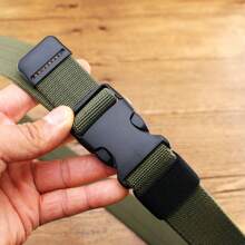 KUDYP Plus Size Thick & Long Casual Elastic Canvas Belt, Durable & Stretchy, Plastic Buckle, Suitable For Casual, Street, Spring/Summer/Autumn/Winter, Available In 3.0cm Narrow And 3.8cm Wide Versions, Unisex For Students, Military Training, Outdoor, Hiking