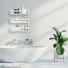 Giá để đồ bằng gỗ màu trắng (1/3 chiếc) thích hợp cho phòng em bé, phòng bé gái, nhu cầu của em bé, trang trí phòng em bé - Giá lưu trữ - Xem 8