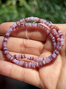 3-4mm Natural Seashell Beads, Colorful Disc Shaped Spacer Beads For DIY, 1 Strand Of Approx. 220pcs High Quality Shell Beads, Suitable For Making Bracelets, Necklaces, Earrings And Jewelry Accessories