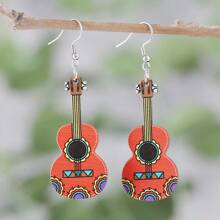 Vintage, süße, bunte Esel-Anhänger-Ohrringe für Frauen, doppelseitiger Holz-Mexiko Cinco de Mayo Party Schmuck Geschenk
