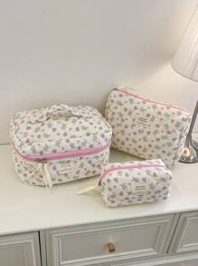 1buc/set Geantă de machiaj cu imprimeu drăguț Bunny&Bow Geantă cosmetică Geantă pentru machiaj Geantă pentru machiaj Organizator cosmetică Husă pentru machiaj Geantă pentru machiaj Geantă pentru îngrijirea pielii Fermoar Geantă de depozitare multifuncțională pentru îngrijirea pielii, cosmetice, perie, cremă de mâini, ruj, ulei de buze, monedă, articole mobile de machiaj, set de bijuterii, set de bijuterii Essentials Cruise Essentials Dorm Essentials Cadouri pentru prieteni Cadouri pentru profesori Cadouri pentru ziua de nastere Cadouri pentru domnisoara de onoare Cadouri pentru mama