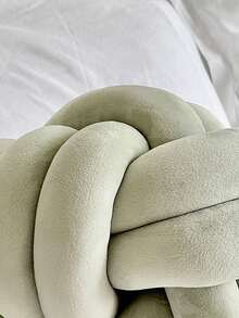 1 件纯色多功能双股八角球装饰垫、沙发、咖啡桌、卧室装饰 - 鼠尾綠 - 查看 6