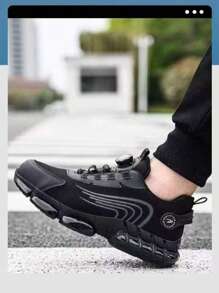 Zapatos de trabajo con puntera de acero ligera, zapatillas de trabajo con botón giratorio de fácil uso, botas de trabajo transpirables, zapatos de trabajo deportivos para hombres, botas de trabajo, zapatos de trabajo con puntera de acero, botas de trabajo antihinchapiés para hombres, zapatillas de trabajo con puntera de acero para hombres