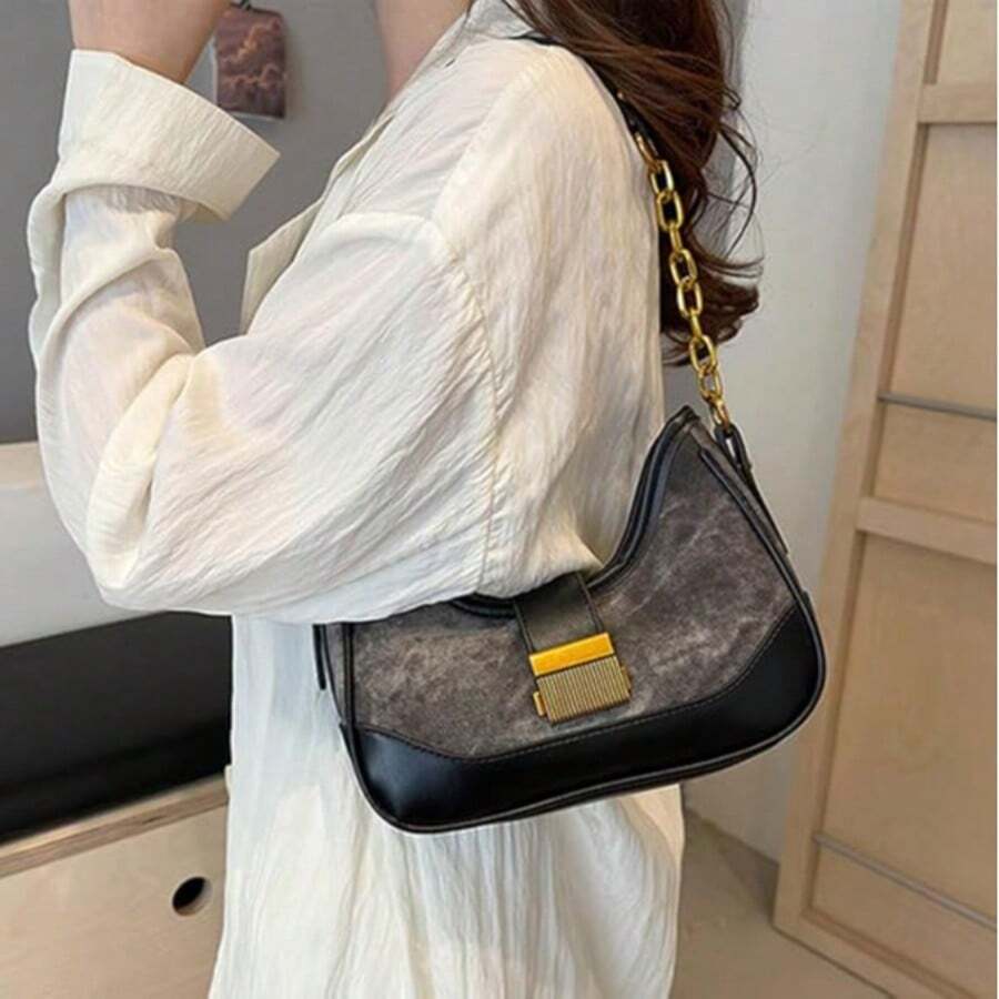 Women's Saddle Crossbody Bags, Shoulder Bags, Clutch Bags, Handbags, Clutches, Purses, Hobo Bags - Black - View 1