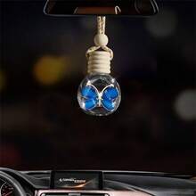 1pc Aromatherapy Diffuser With Car Butterfly Design, Empty Glass Bottle, Car Rear View Mirror Pendant Without Fragrance, Interior Accessories For Mother's Day - one-size - View 12