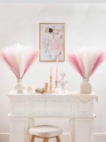 5pcs Faux Pampas Grass, Tall Artificial Pompous Grass, Large Fake Pompas Branches Plants Floor Vase Filler For Flower Arrangement Home Kitchen Boho Decor,Fall Decor,Autumn