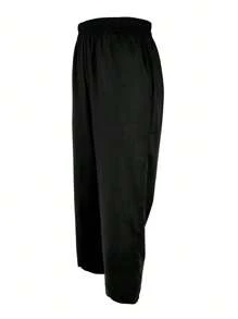 Vacation Casual Versatile Solid Color Elastic Waist Pants