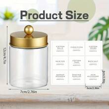 2/3/6pcs Qtip Holder Dispenser - 8 Oz Plastic Apothecary Jar Containers For Vanity Makeup Countertop Organizer Storage -Bathroom Canister Accessories Set For Cleaning Swab, Ball, Pads, Floss,For Holiday Beach, Bathroom Collection, Bedroom Collection, Large Capacity