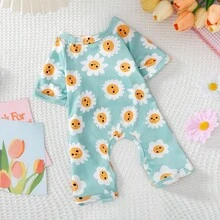 Cute Cat & Dog, Small Sunflower Print Design Pet - Blue - View 1