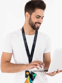 1pc Neck Black Marble Lanyard For Keys, Keychain, ID Badge Holder With Keyring, Cool Strap, Great Gift For Women Men. Car Accessories Bag Charm School Cute Goth Y2k Bag Lanyards With Id Holder Car Accessories Bag Charms Christmas