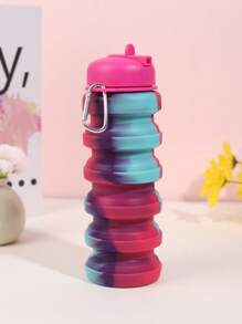 1pc Silicone Retractable Water Cup, Portable Silicone Cup, Collapsible Cup, Portable Cup, High-End Cup, Sports Cup, Capacity 480ml, Outdoor Portable Retractable Drinking Cup Camouflage Creative Sports Water Bottle With Foldable Straw, Shock-Proof, Sports, Fashionable Design, Suitable For Outdoor, Summer, Male And Female, Water Bottle, Office, The Best Summer Outdoor Water Cup Gift For Family