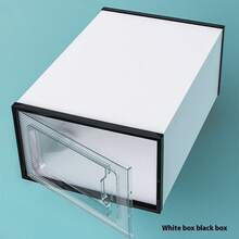 1个透明鞋盒，抽屉式塑料鞋架，透明鞋柜，时尚鞋子收纳解决方案，批发鞋墙 - 彩色 - 查看 2