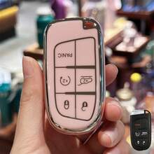 TPU 钥匙扣套，带钥匙扣挂绳，适用于道奇 Charger、挑战者、大切诺基、指南针、叛逆者、爱国者、大指挥官、克莱斯勒 300 汽车配件、包饰、学校背包、可爱哥特风 Y2k 万圣节配件、教师节、圣诞节礼物创意、包饰、带身份证夹的挂绳、汽车配件、包饰