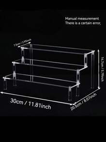 1-Pc Luxurious Transparent Acrylic Multi-Layer Perfume Display Stand | Room Beauty Storage Display Stand Home Decor Back To School Room Decor School Supplies