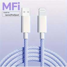 Paquete de 1/4 unidades de 1m/3,28ft/39,37in Cable de carga [MFi certificado] de color múltiple, cable USB de carga rápida, cable de datos trenzado de nailon compatible con iPhone 14/13/12/11 Pro Max/XS MAX/XR/XS/X/8/7 Plus - color Macarrón compatible con iPhone 14 Pro Max, 14 Pro, 14 Plus, 13 Pro Max, 13 Pro, 13, 12 Pro, 12, 11, XS, XR, 8 Plus, 8, 7, 6, 5, SE, compatible con iPad Lightning