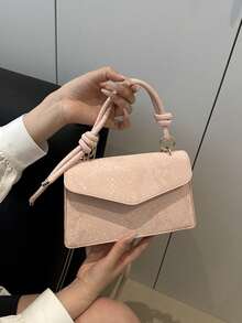 Fashion Contrasting Animal Pattern Shoulder Crossbody Bag, Flip Small Square Bag, Suitable For Women's Handbags, Wallets, Shopping Bags, Suitable For Shopping, Wallets, Young Women, College Students, Newcomers, White-Collar Workers. They Are Very Suitable For Offices, Universities, Work, Business, Commuting, Outdoor Activities, Travel, And Outings - Pink - View 6