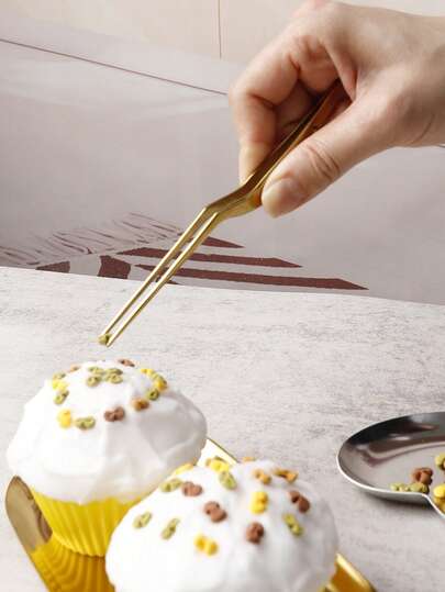 1支不銹鋼糕點和糖果夾取鉗