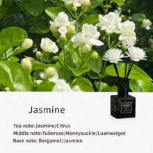 1pc 50ml Plant Flower Fragrance Series Small Square Bottle Fireless Aromatherapy Essential Oil Bedroom Living Room Fragrance Incense Ornaments Home Air Freshener