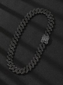 Stylish Full CZ Diamond Hiphop Chain Necklace, Suitable For Men And Women Everyday Streetwear, Great Gift