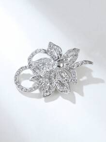 1 Stück Damen Strass Blumen Brosche, geeignet für Kleider