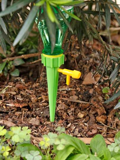 12pcs Watering Devices Drip Irrigator Slow Release Water Droppers Hand-Free Plant Waterer For Slouchy People, Home And Traveling Use, Automatic Plant Waterer