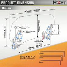 1pcs Motorcycle Windshield Clamp-On Variable Universal Windscreen Spoiler Extension For BMW Windscreen For R1200GS F800GS - 365*155mm - View 3