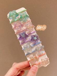 10pcs Cute Cartoon Hair Ties/Scrunchies For Girls