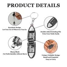 Mini Folding Nail Clippers Keychain, Portable Sharp Nail And Toenail Scissors, Compact Manicure And Pedicure Tools For Easy To Carry Travel Essentials Workout Camping Holiday Essentials Vacation Accessories Travel Accessories Cruise Back To School Car Accessories Summer