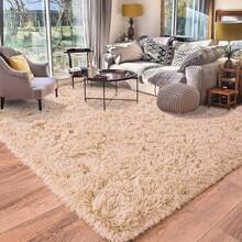 Fläche Teppiche für Wohnzimmer, Schlafzimmer Teppiche, weiche lange - Stapel, Seide - wie Teppiche, fluffige Wohnzimmer Fläche Teppiche, für Schlafzimmer, Schlafzimmer, Wohnzimmer, klappbar, Rutschschutz 240 * 300cm,Beige Minzgrün Regenbogenfärbung Regenbogen Rosa schwarz Grau Blau-grau gefärbt Bohnensandpulver Schwarzgrau gefärbt Kamelfarbe Übersetzung auf Deutsch - Kamelfarben - Übersicht 7