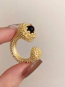 1pc Metal Luxurious Open Ring, Fashion Statement Cocktail Party Accessories For Women - Ring - View 4